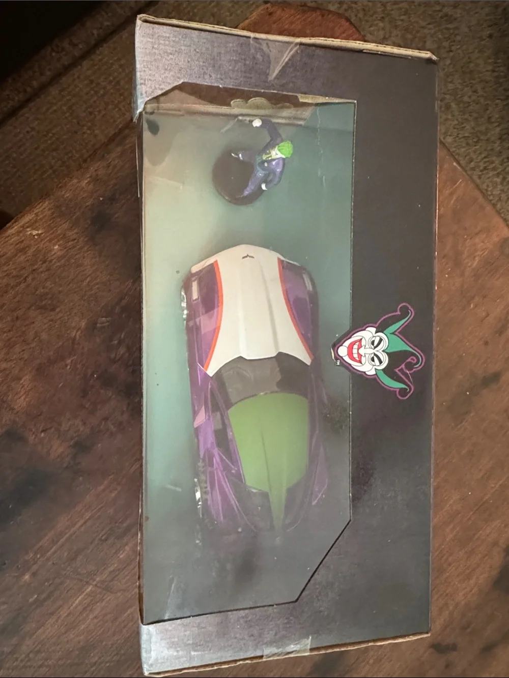 NIB DC Joker 2009 Chevrolet Corvette Stingray model Car- Purple & Green